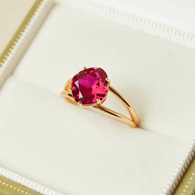 Karneolring "Elegante Essenz" Vergoldetes Silber