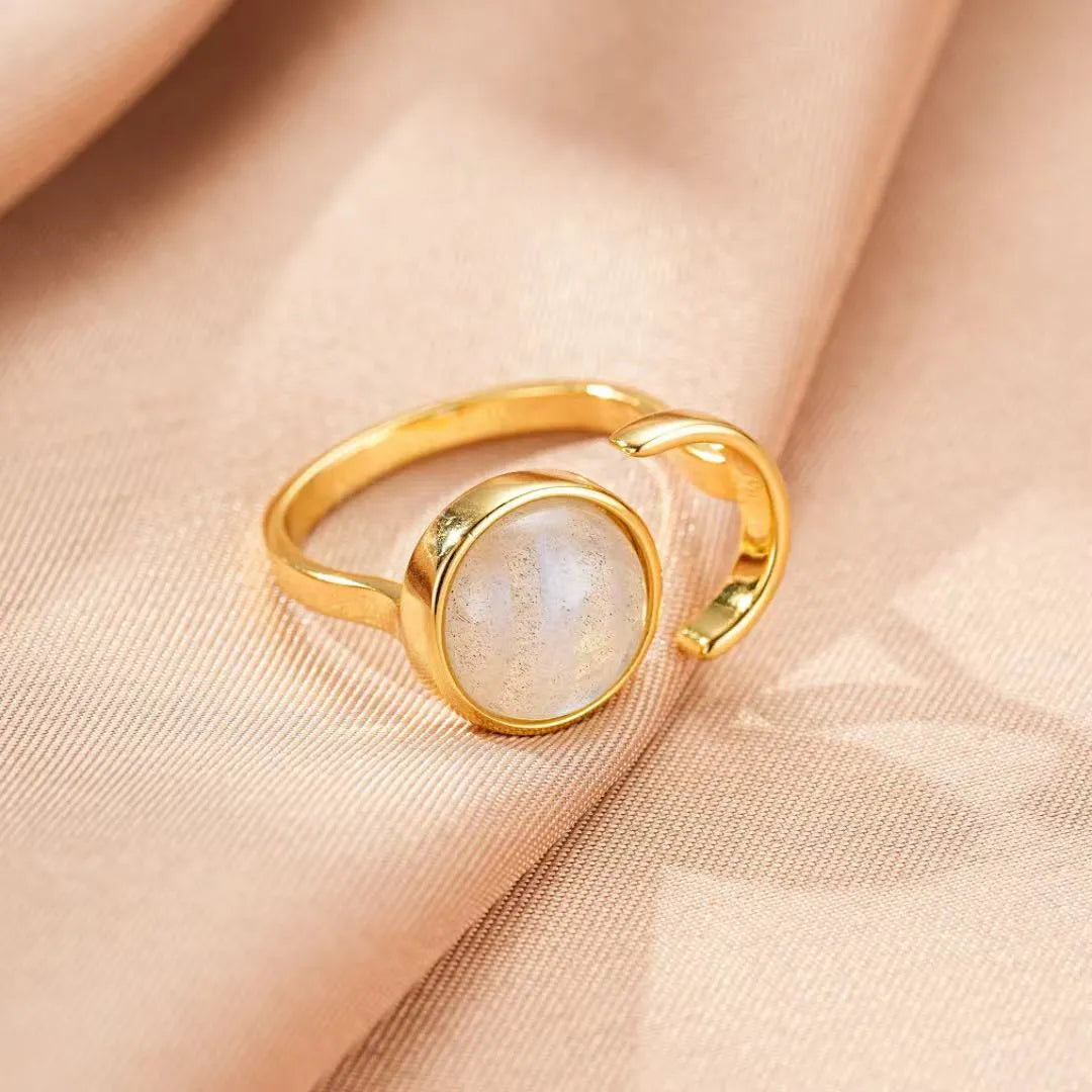 Anello Labradorite "Aura Lunaire" Argento