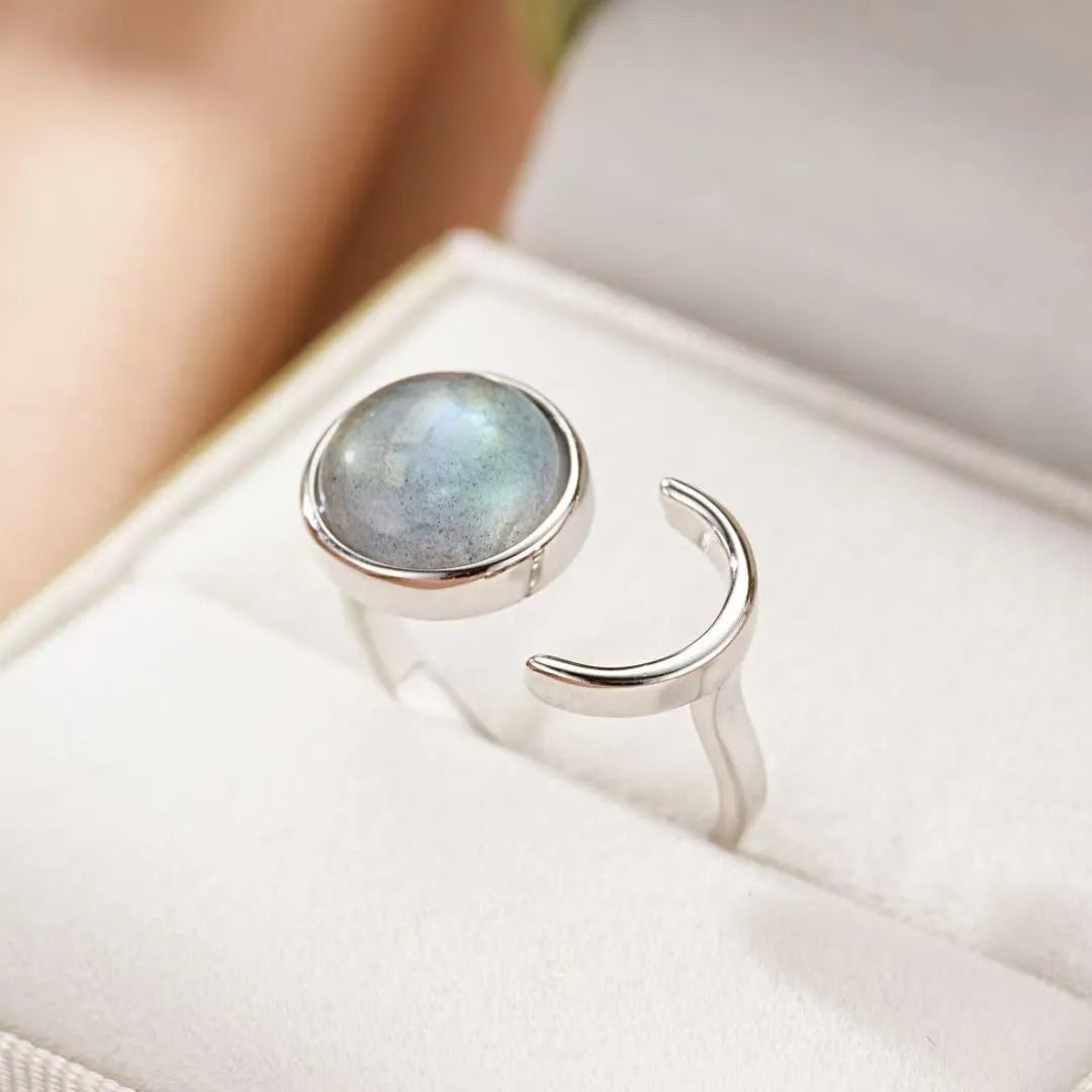 Labradorit Ring "Aura Lunaire" Silber