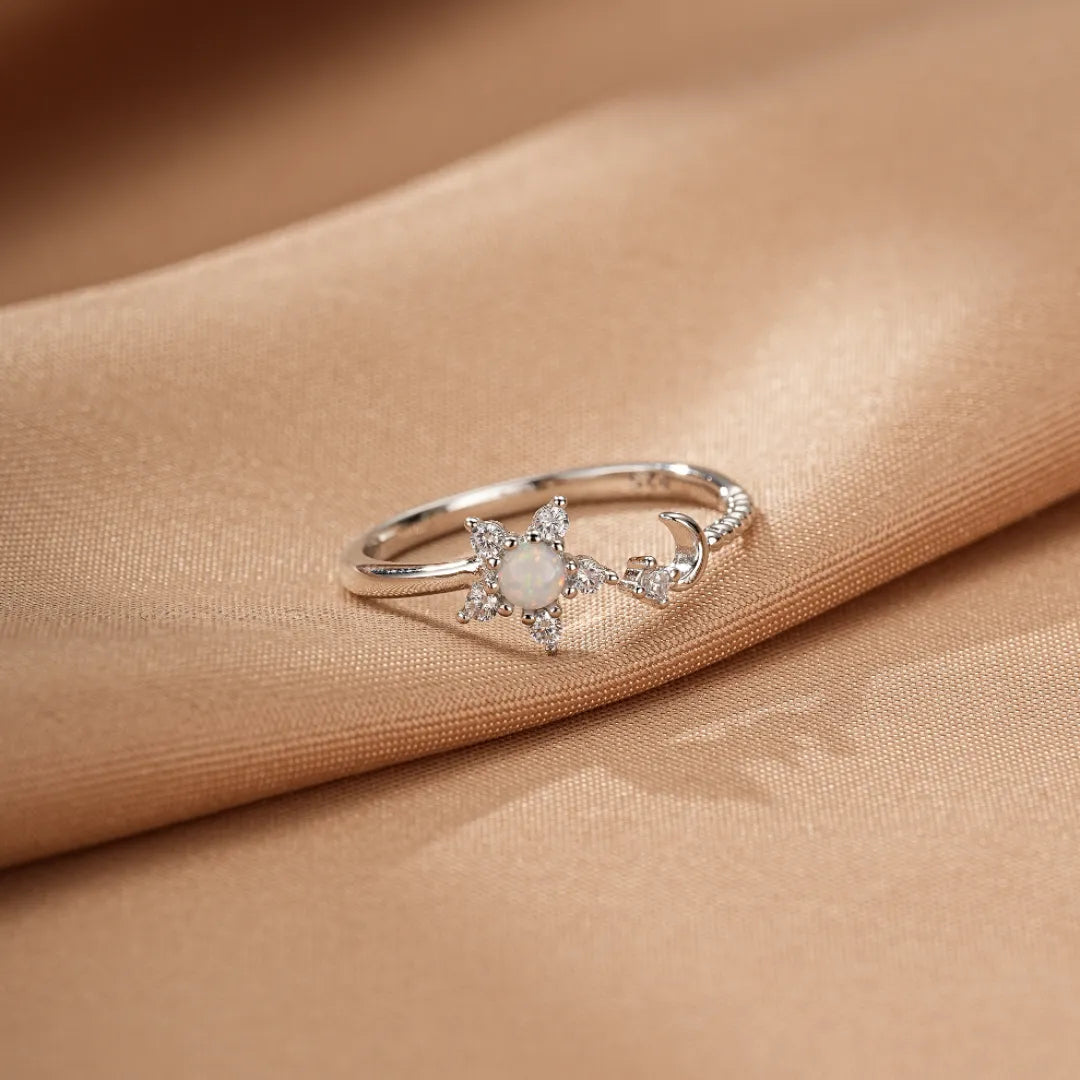 Bague Opale "Beauté Stellaire" Argent