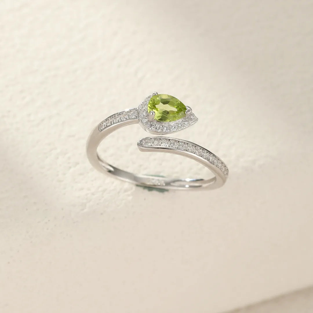 Schlangenring Peridot "Lebenslicht" Silber