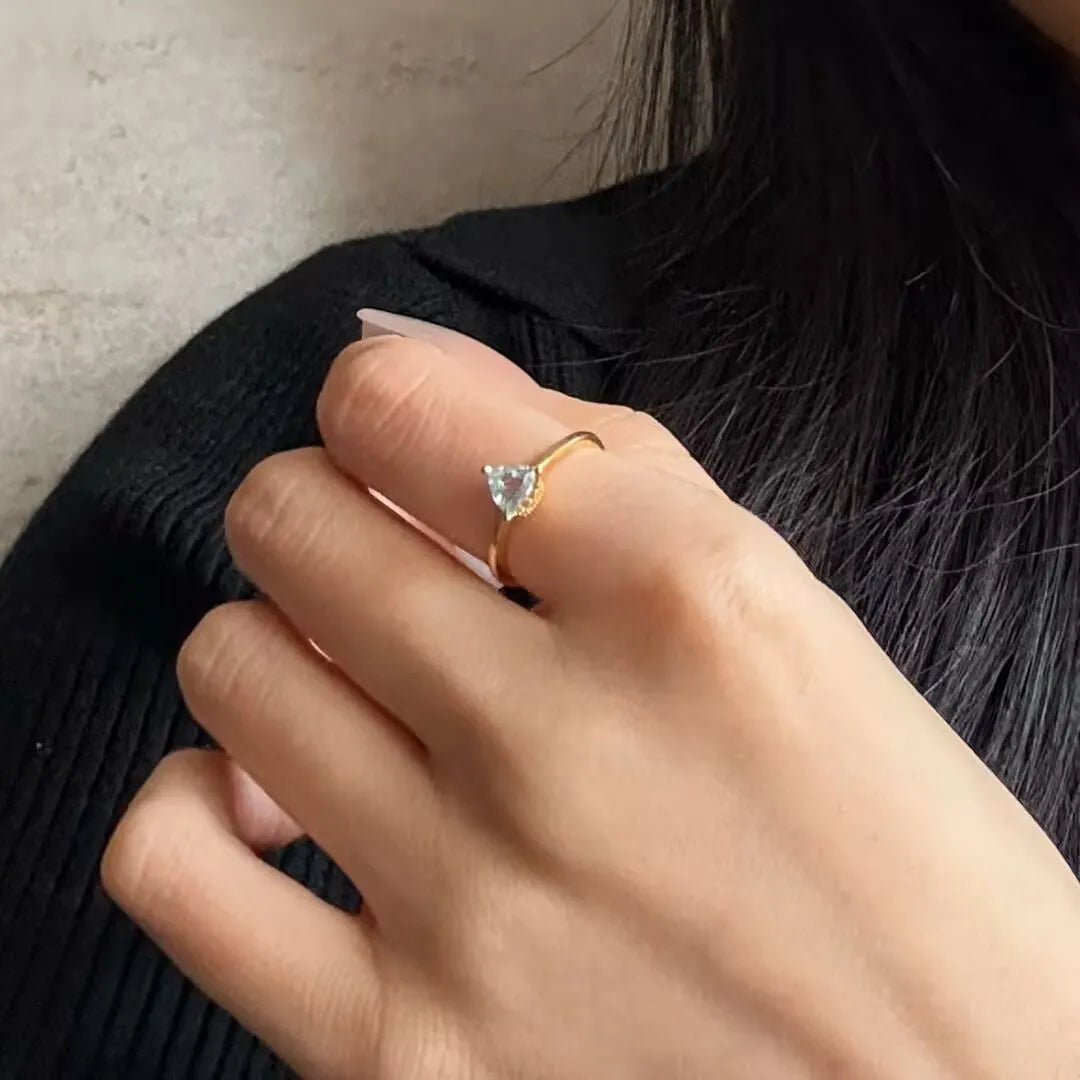 Topaz Ring "Celestial Clarity" Gold-Plated Silver 18K