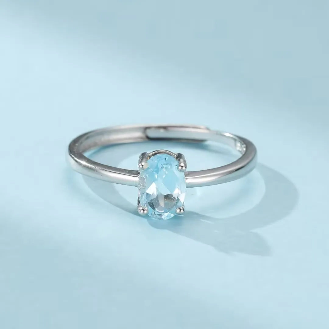 Topasring "Reine der Eleganz" Silber