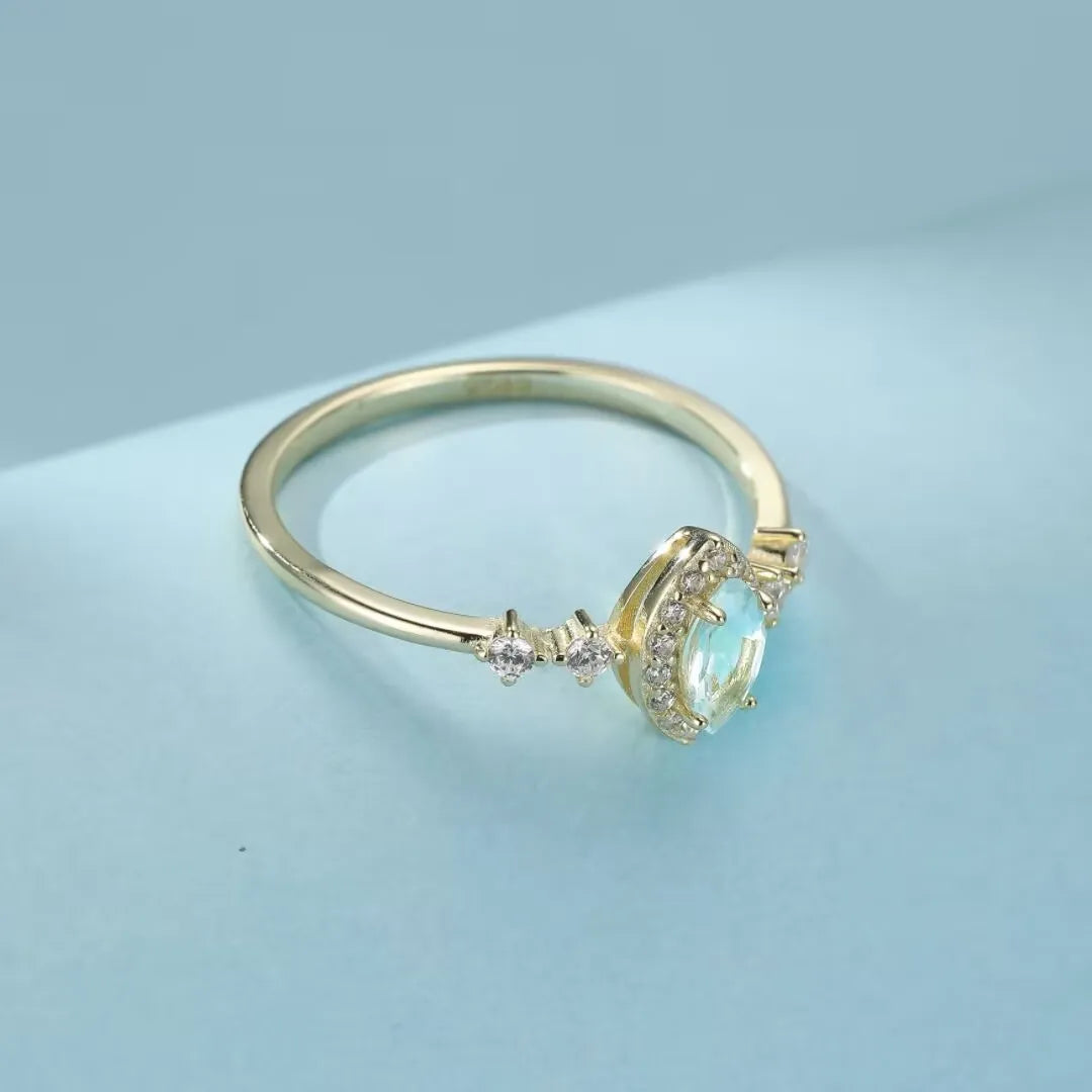 Topas-Ring "Bläulicher Glanz" Silber