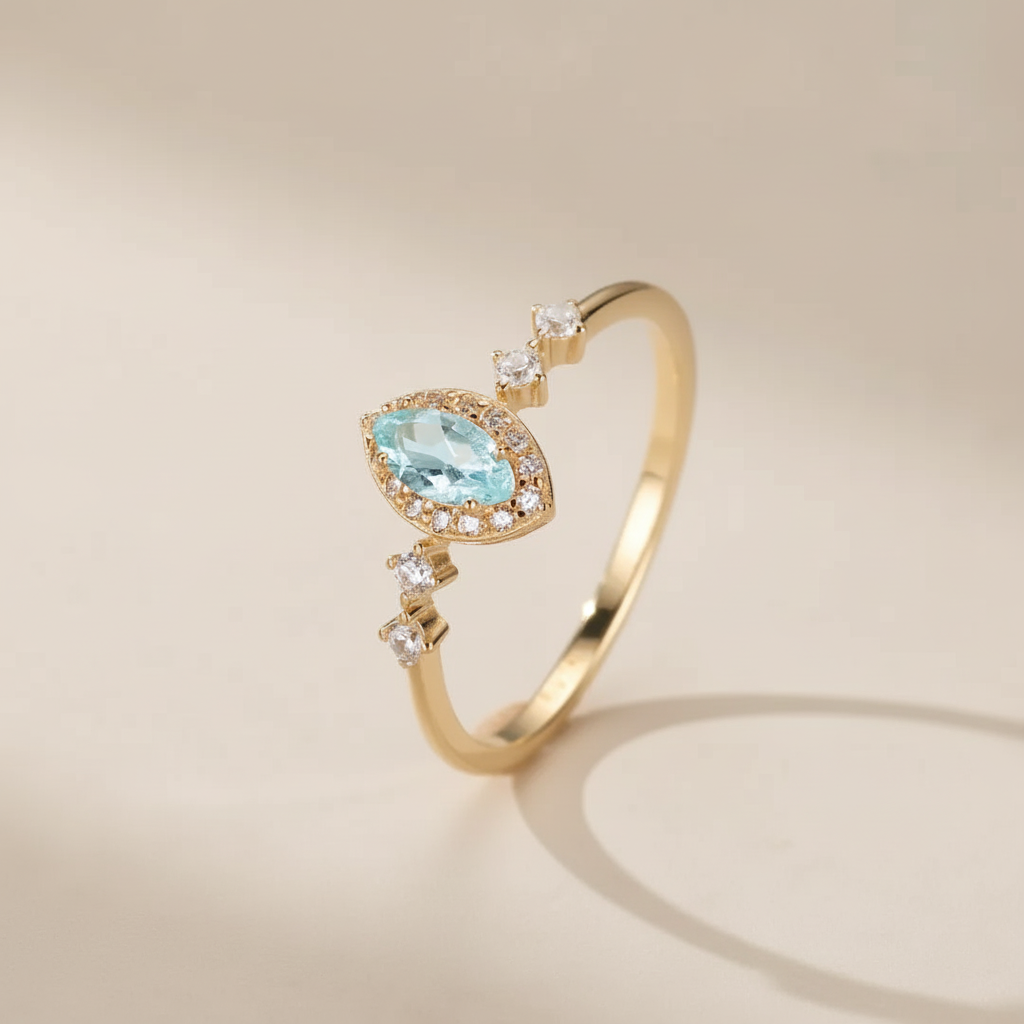 Topas-Ring "Bläulicher Glanz" Silber