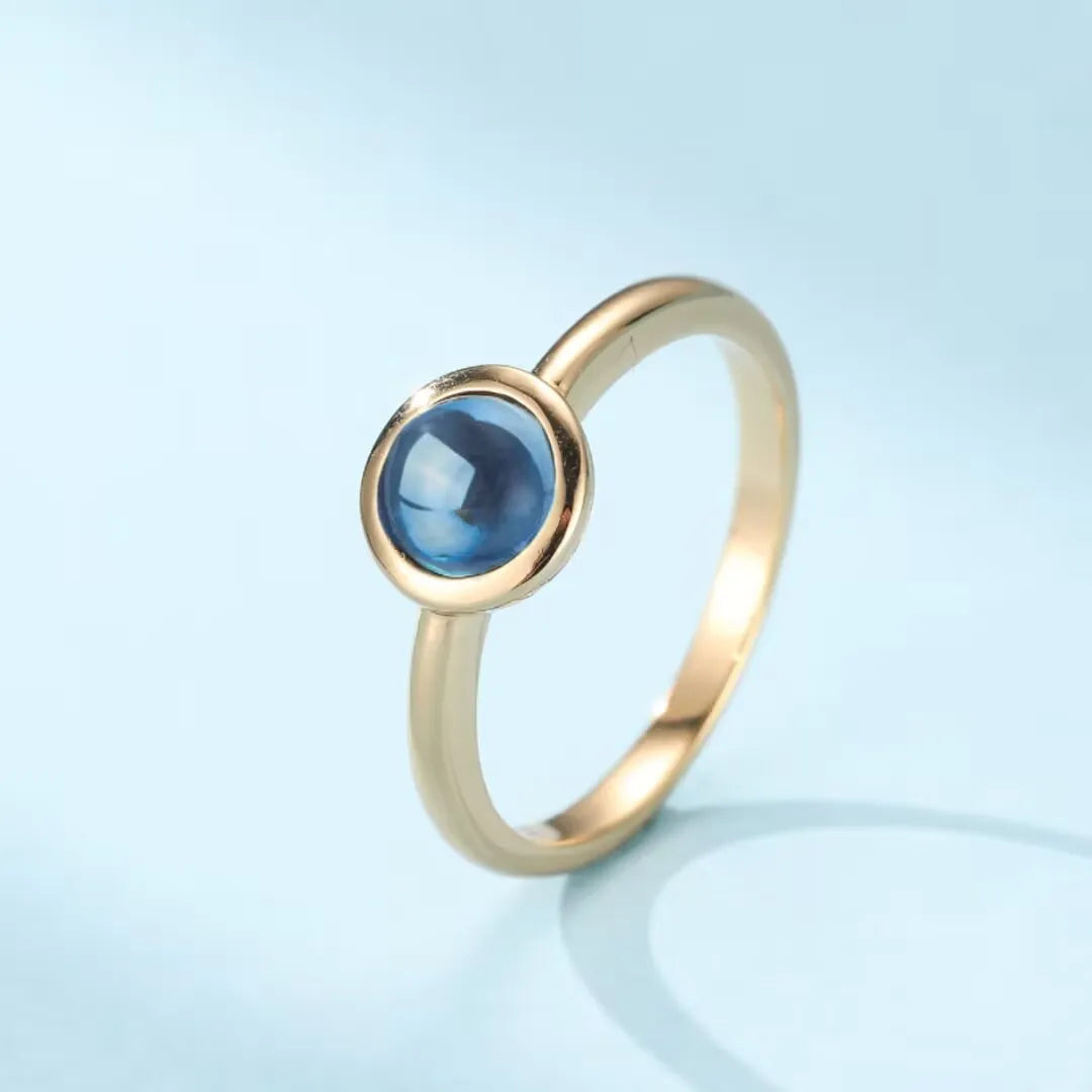 Topaz Ring "Dawn's Radiance" Gold-Plated Silver
