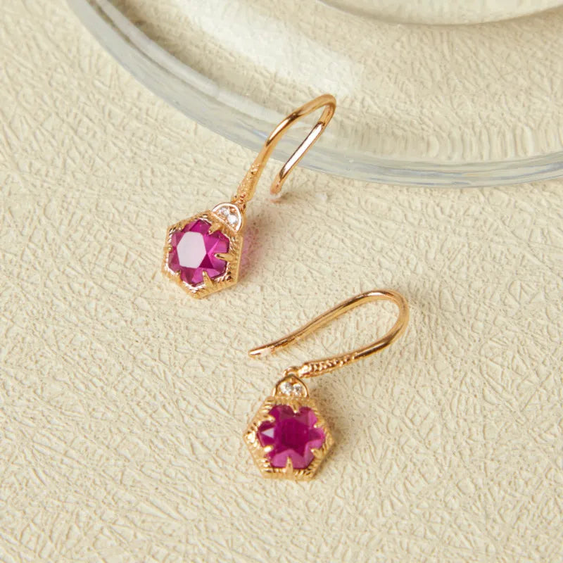 Boucles d'Oreilles Cornaline "Charm de Vitalité" Argent Doré Or