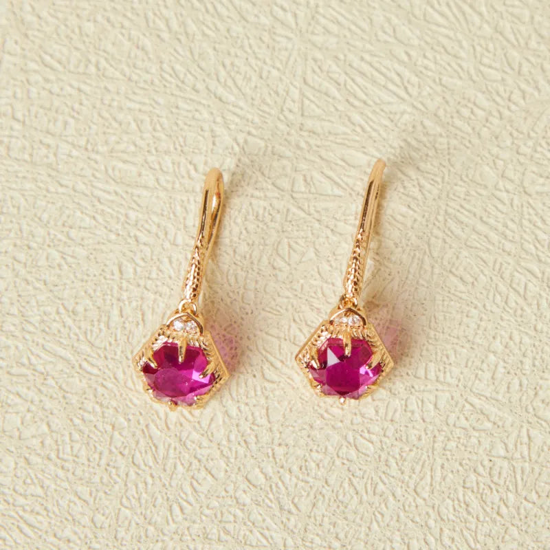 Boucles d'Oreilles Cornaline "Charm de Vitalité" Argent Doré Or