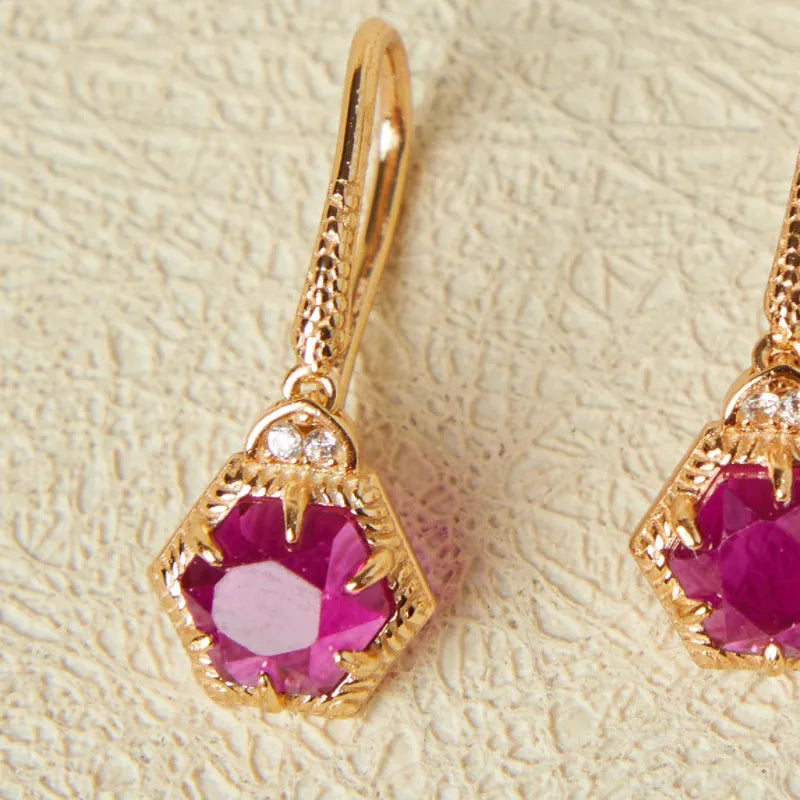 Boucles d'Oreilles Cornaline "Charm de Vitalité" Argent Doré Or
