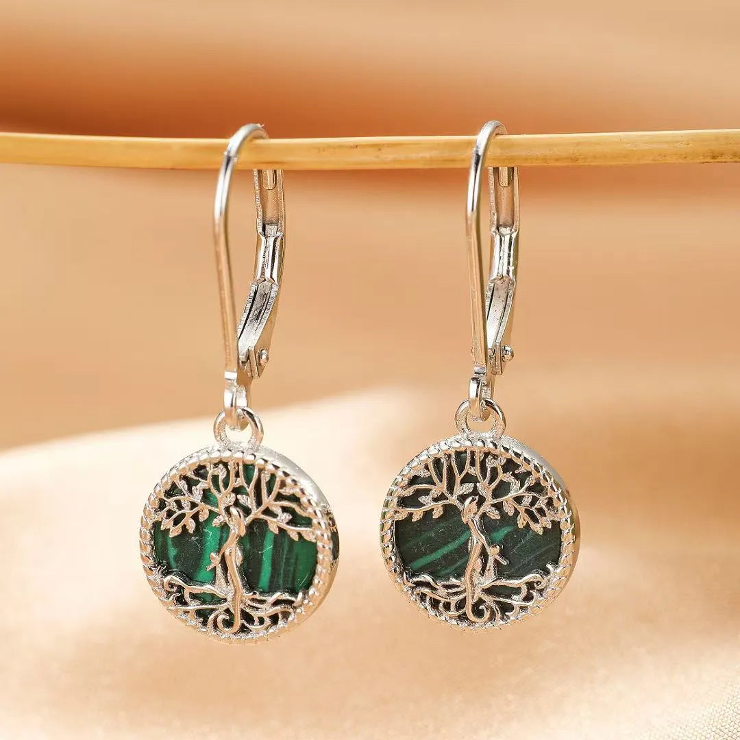 Boucles d'Oreilles Arbre de Vie "Racines d'Équilibre" Argent