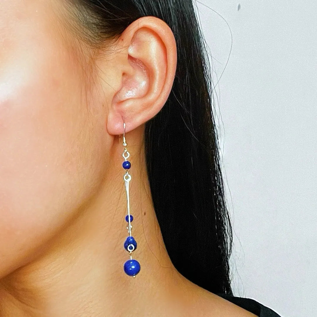 Ohrringe Lapislazuli "Kosmische Harmonie" Silber
