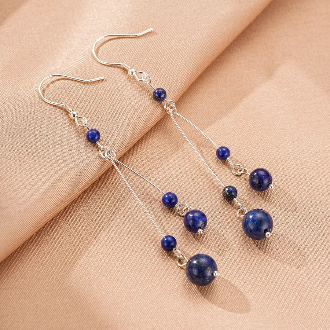 Ohrringe Lapislazuli "Kosmische Harmonie" Silber