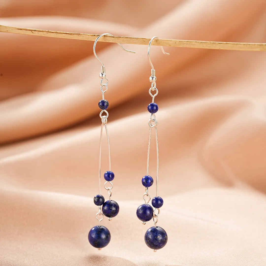 Ohrringe Lapislazuli "Kosmische Harmonie" Silber