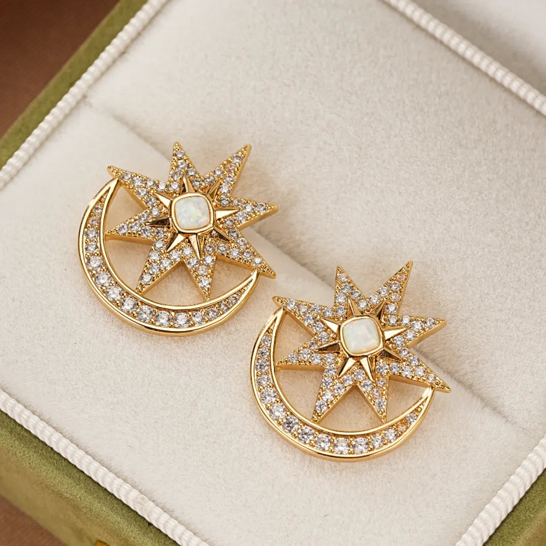 Ohrringe Opal "Leuchtender Stern"