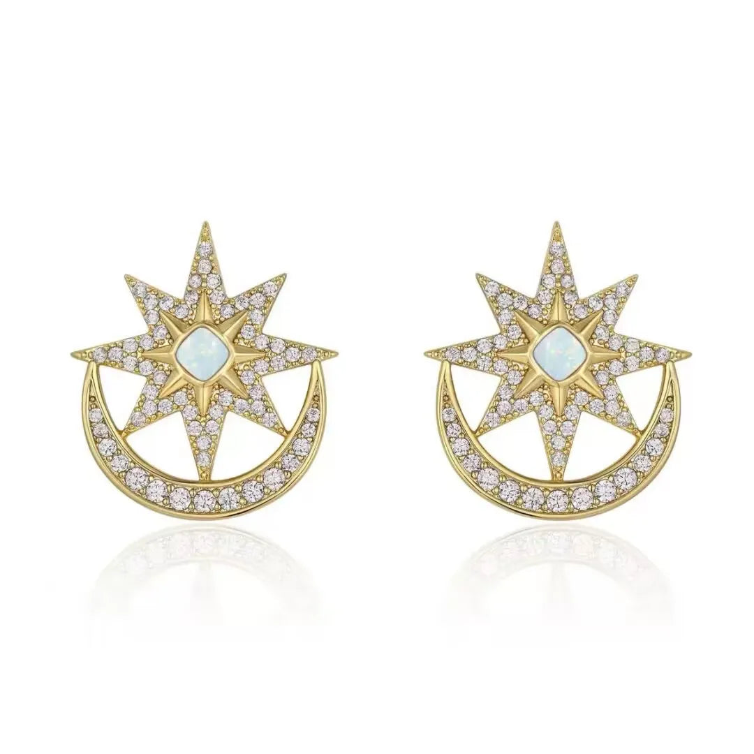 Ohrringe Opal "Leuchtender Stern"