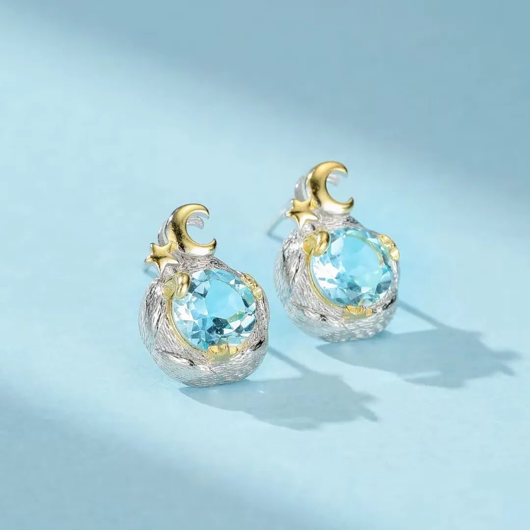 Topas-Ohrringe "Himmlischer Charme" Silber