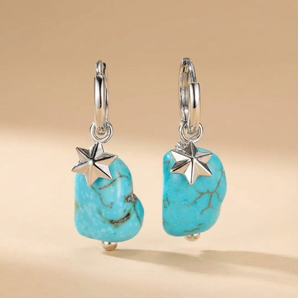 Pendientes Turquesa "Frescura Celestial" Plata