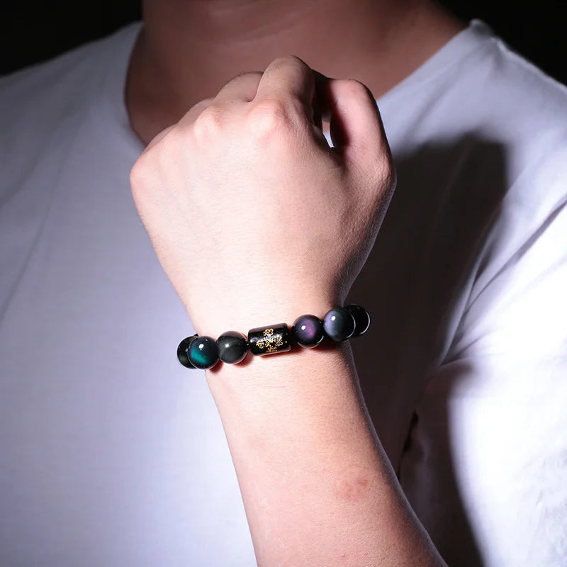 
Pulsera Pi Xiu Obsidiana "Fuerza y Riqueza"

