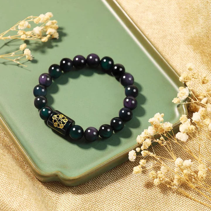 
Pulsera Pi Xiu Obsidiana "Fuerza y Riqueza"
