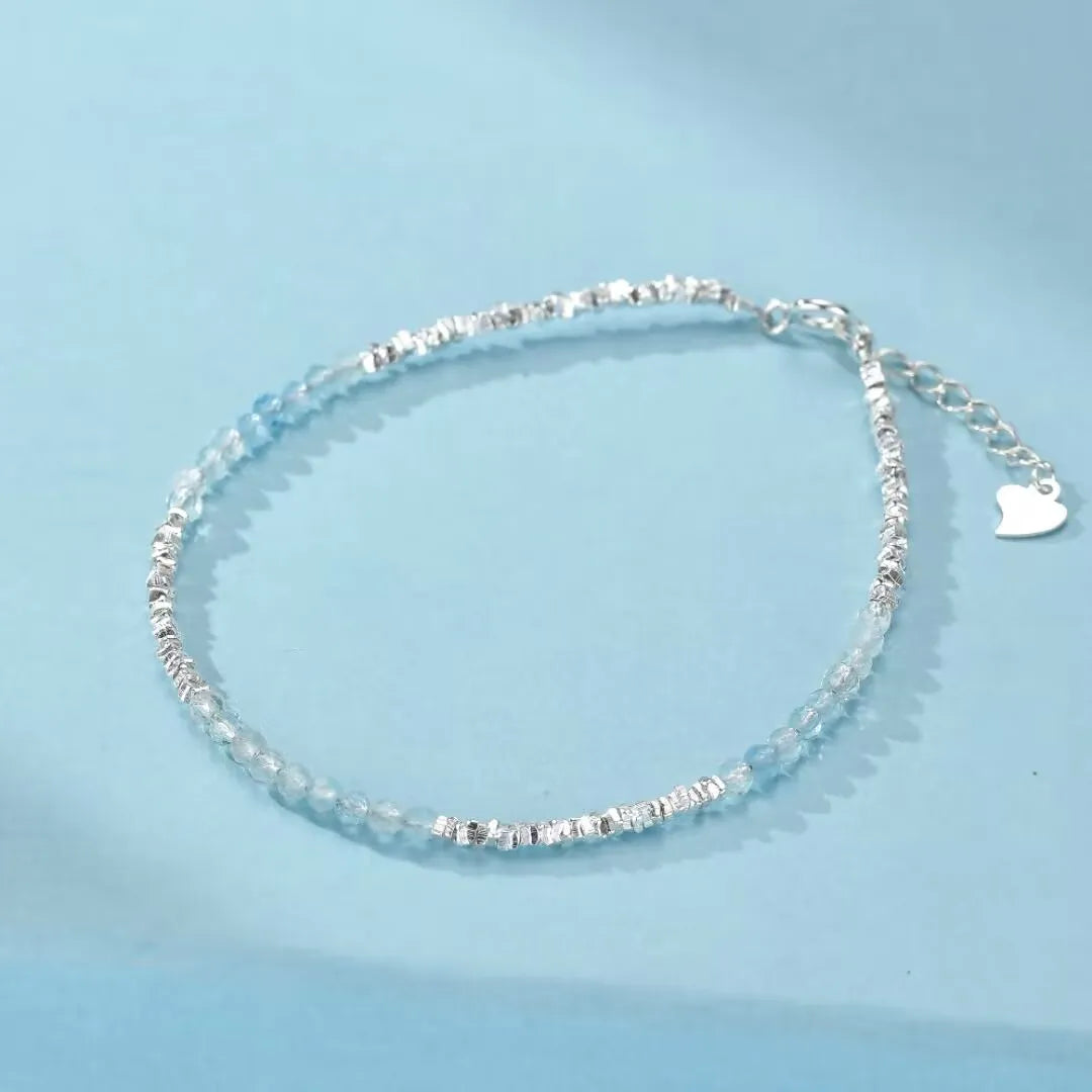 Bracciale Acquamarina "Murmure Douce" Argento