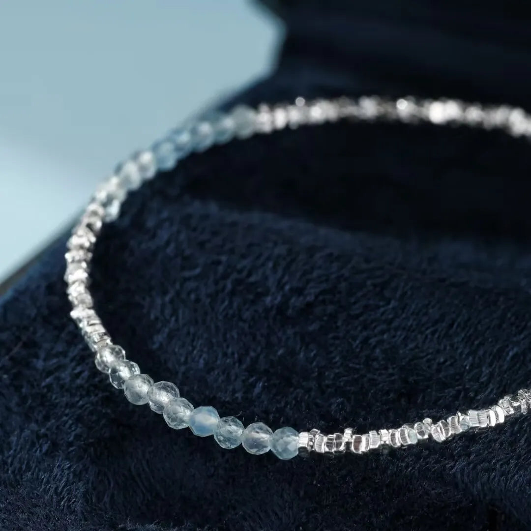 Bracciale Acquamarina "Murmure Douce" Argento