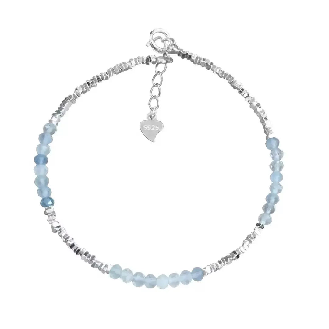 Bracciale Acquamarina "Murmure Douce" Argento