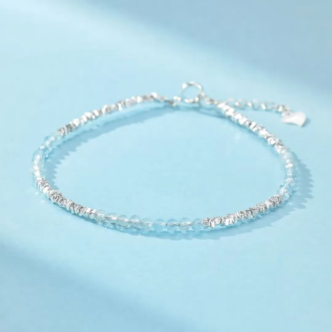 Bracciale Acquamarina "Murmure Douce" Argento