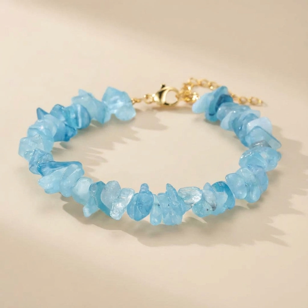 Pulsera Aguamarina "Tesoro Marino"