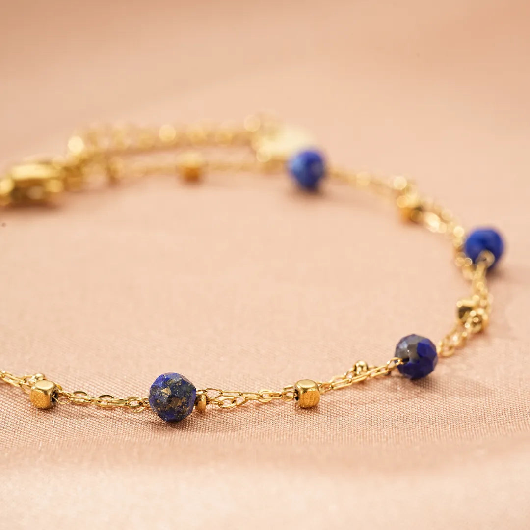 Lapis Lazuli oder Amazonit Armband "Harmonie Fine"