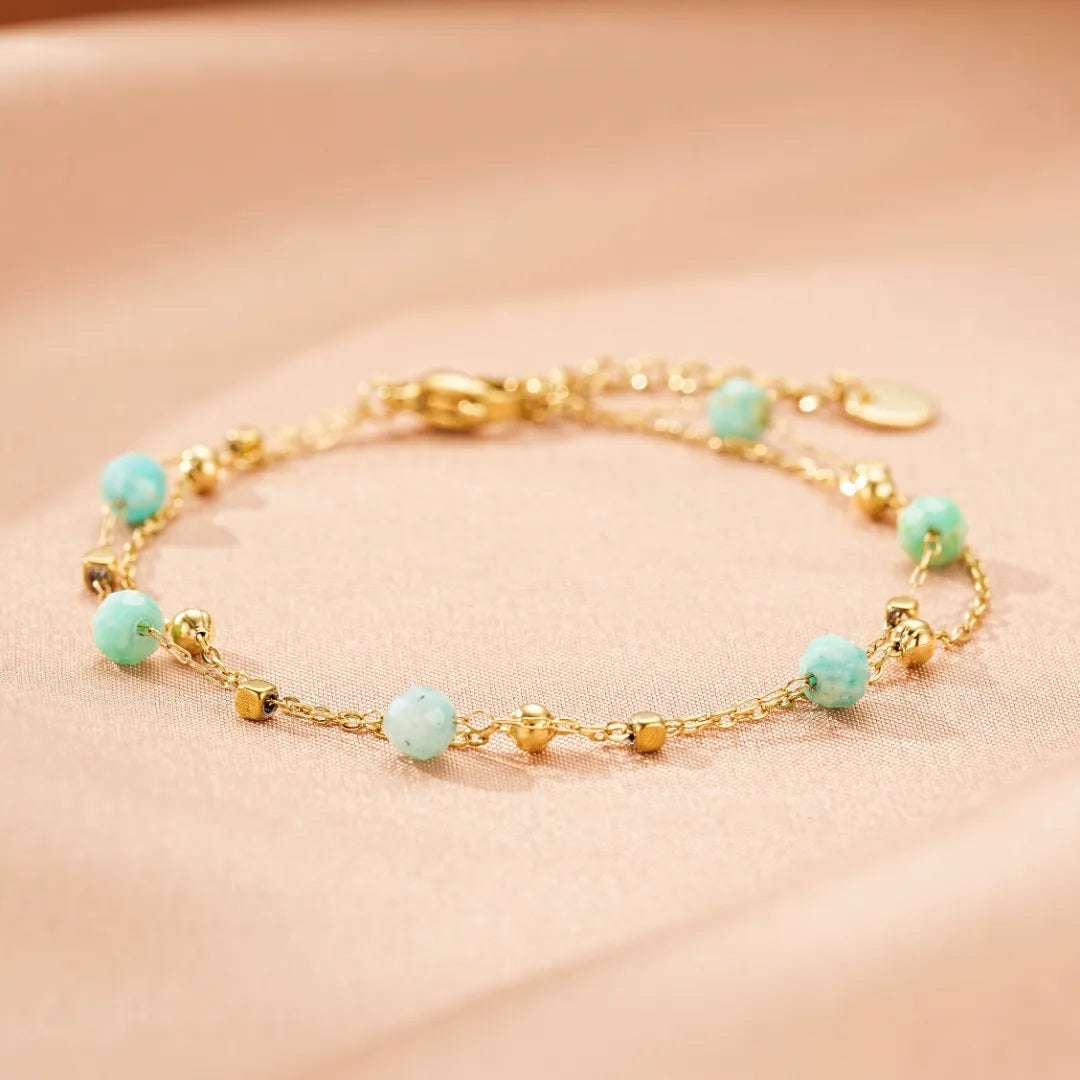 Lapis Lazuli oder Amazonit Armband "Harmonie Fine"