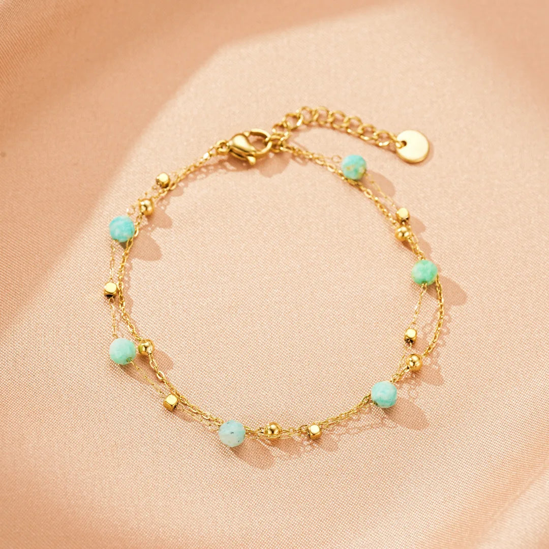 Bracelet Lapis Lazuli ou Amazonite "Harmonie Fine"