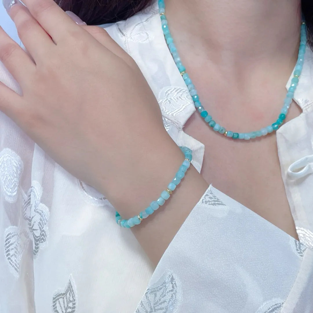 Pulsera Amazonita "Destellos del Amanecer"