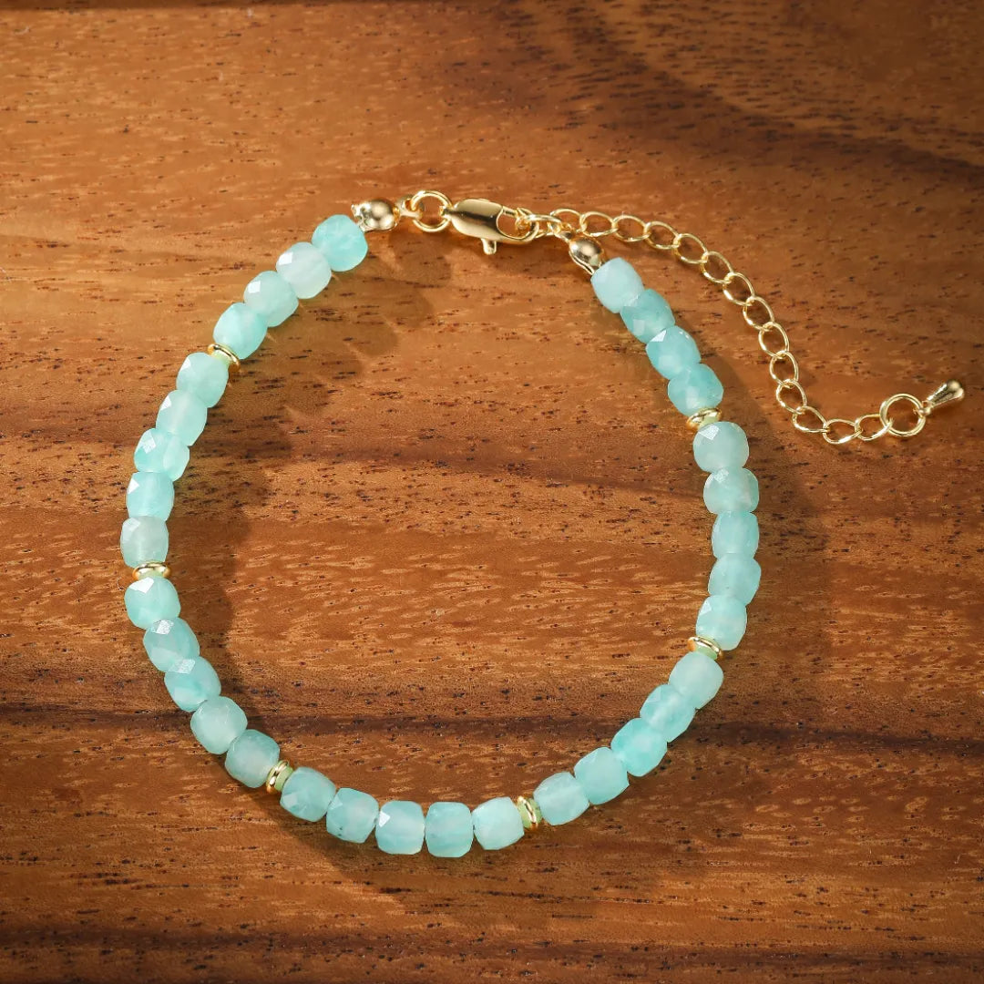 Pulsera Amazonita "Destellos del Amanecer"