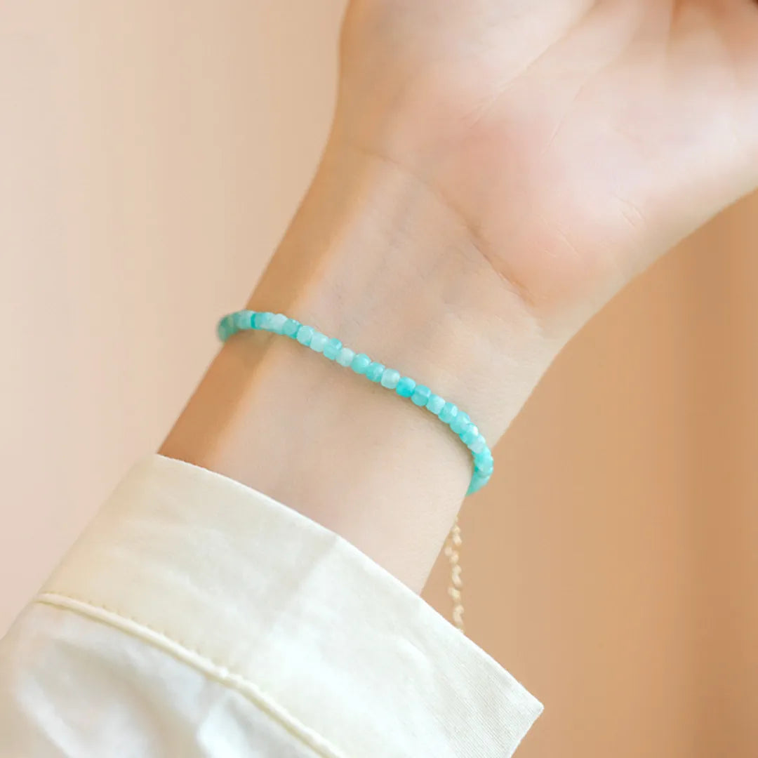 Pulsera Amazonita "Reflejos Celestiales"
