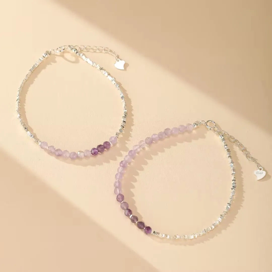 Amethystarmband "Zarte Flieder" Silber
