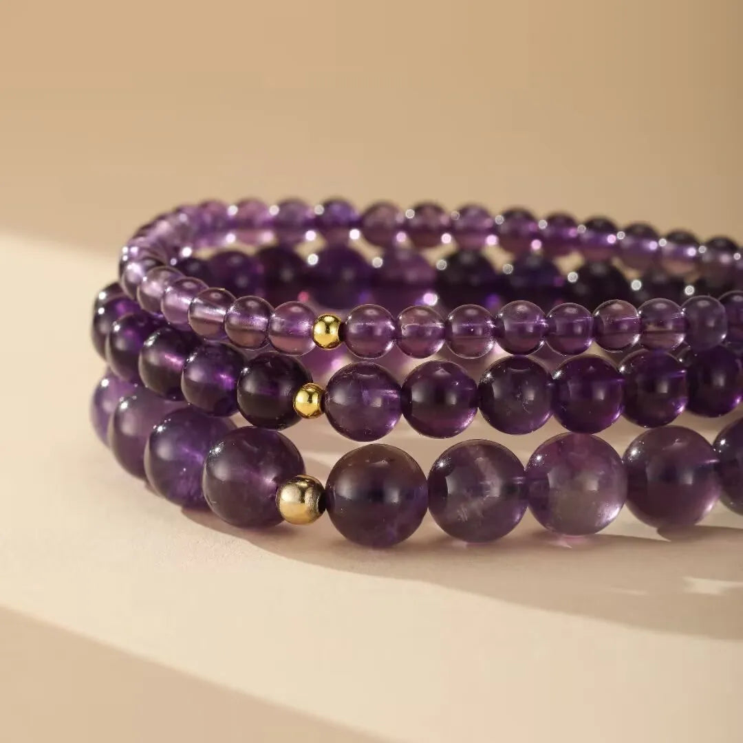 Amethystarmband "Vibrierende Balance" Silber