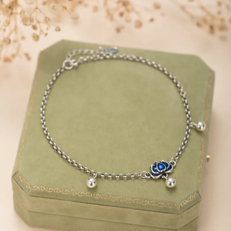 Cavigliera "Charme Lotus" Argento