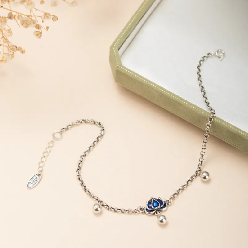 Cavigliera "Charme Lotus" Argento