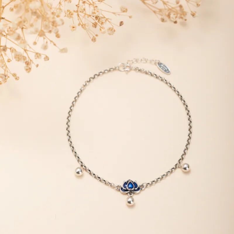 Cavigliera "Charme Lotus" Argento