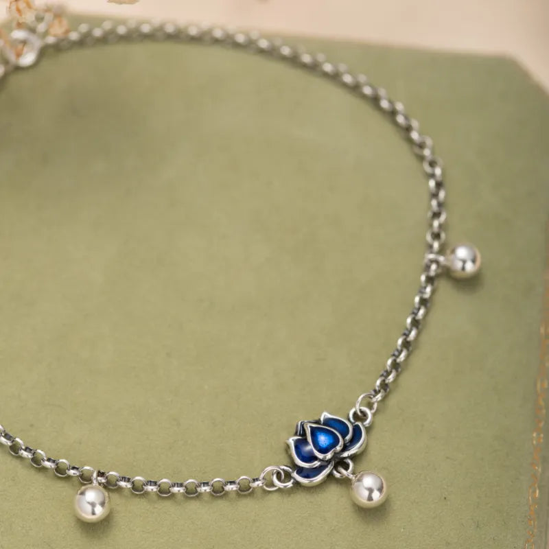 Cavigliera "Charme Lotus" Argento