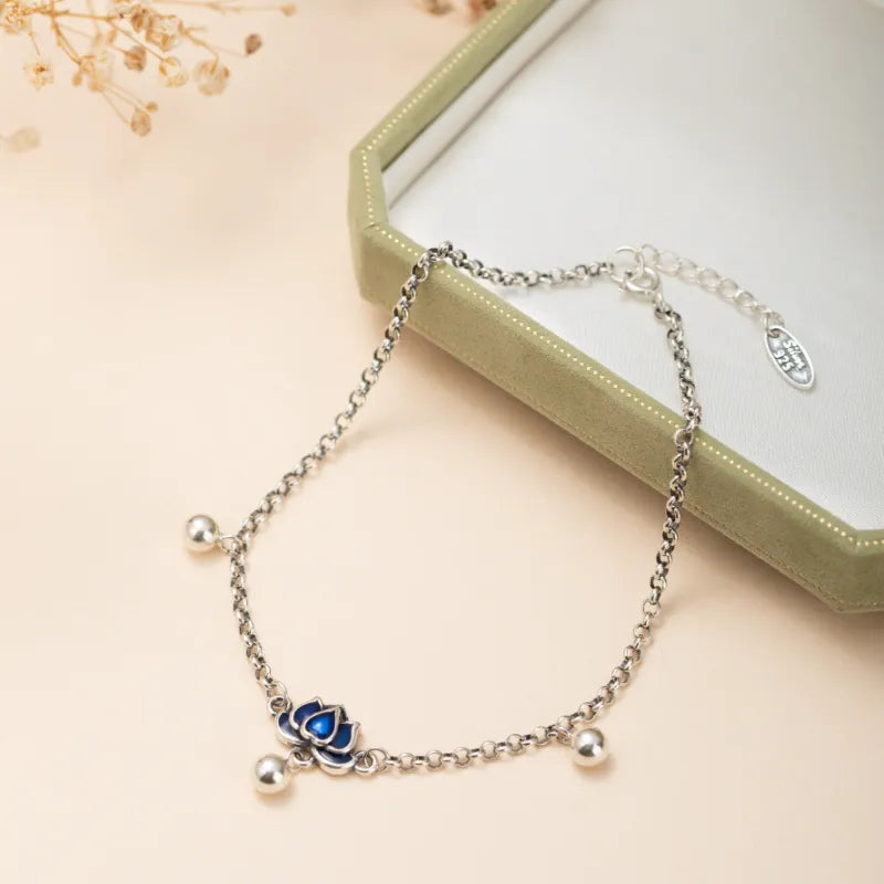 Cavigliera "Charme Lotus" Argento