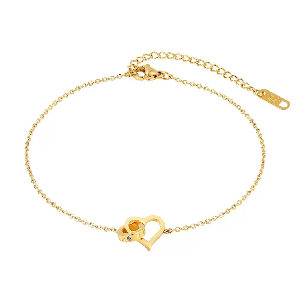 Anklet Heart "Strong Love"