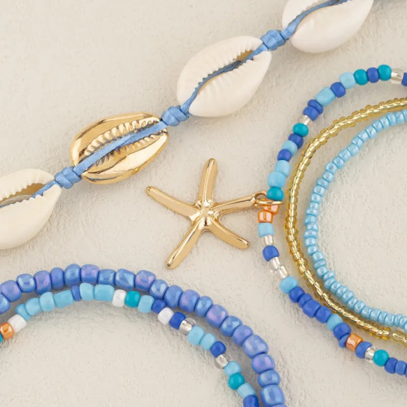 Bracelet de Cheville Coquillage "Énergie Marine"