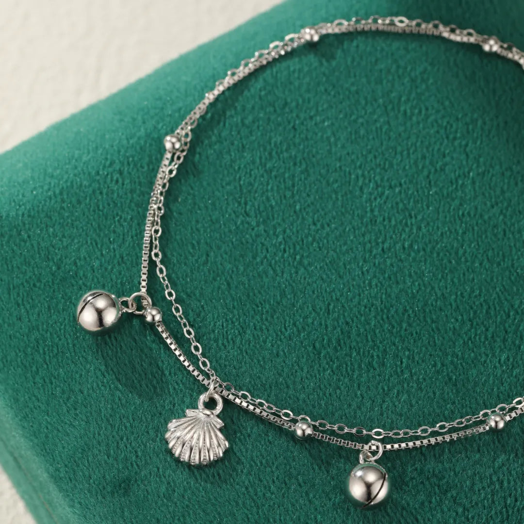 Anklet Shell "Marine Essence" Silver