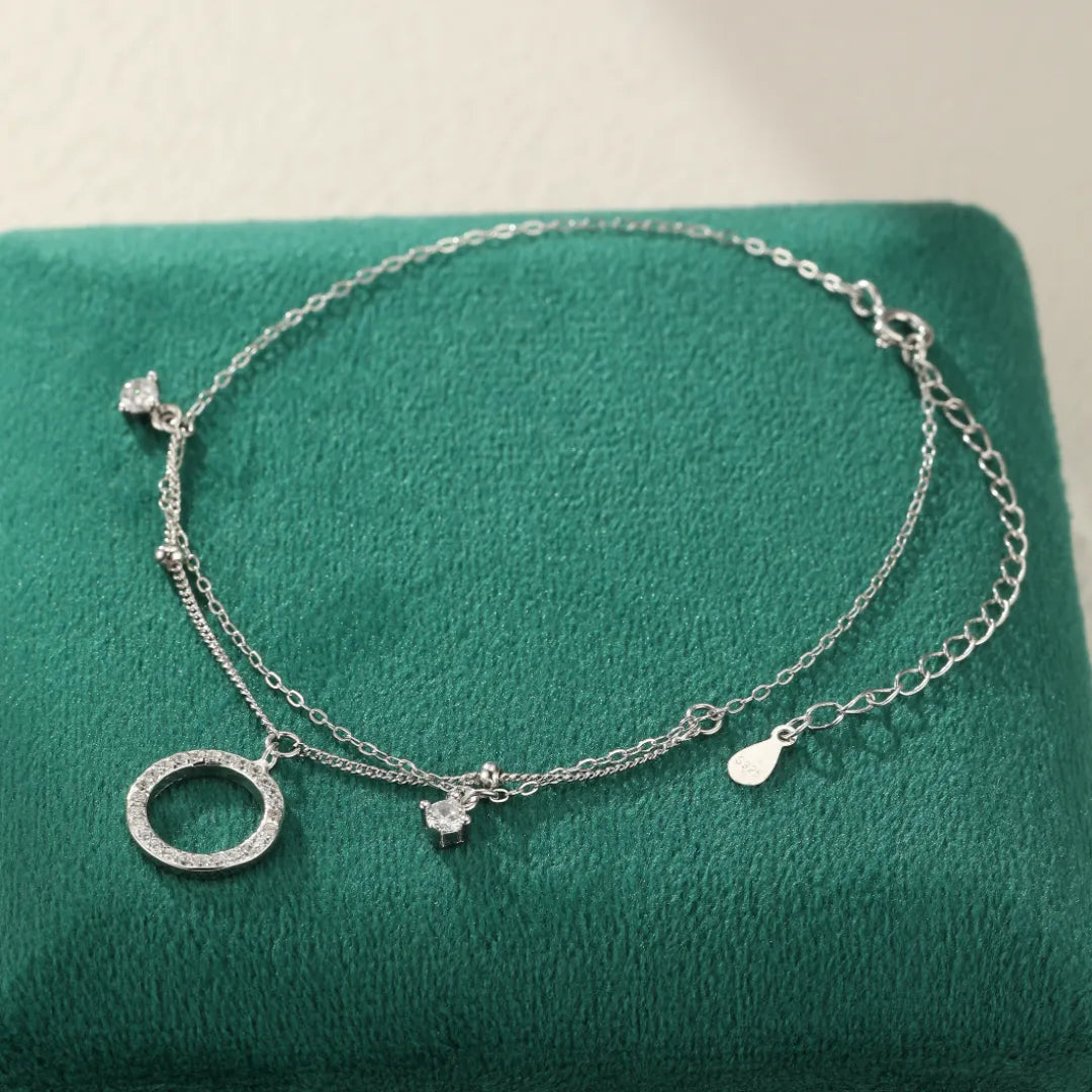 Cavigliera "Élégance Brillante" Argento