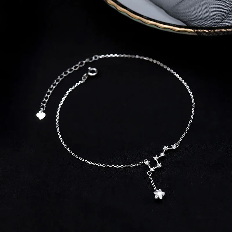 Cavigliera "Stella Notturna" Argento
