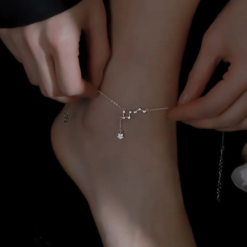 Cavigliera "Stella Notturna" Argento
