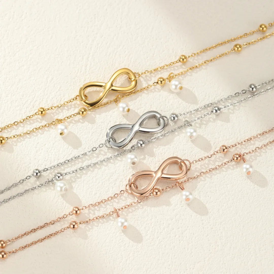 Infinity Pearl Anklet "Infinite Harmony"