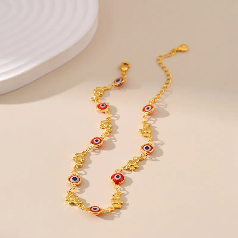 Anklet Evil Eye "Mystic Guardian" Gold Plated
