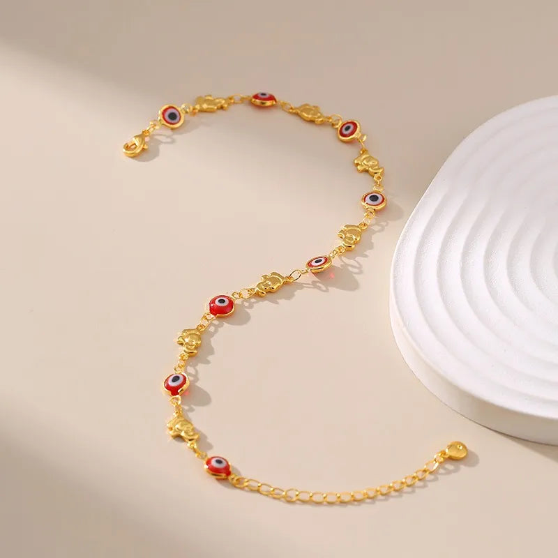 Anklet Evil Eye "Mystic Guardian" Gold Plated
